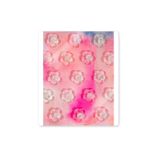 つやつやピンクのお花畑🌷🩵✨ Sticker