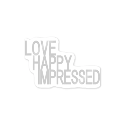 愛　幸せ　感動　love　happy　impressed ステッカー