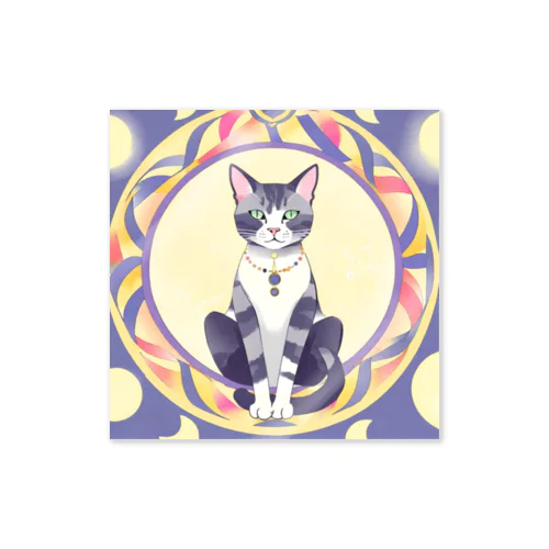 猫と魔法陣 Sticker