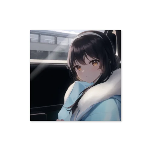 車窓の少女 Sticker