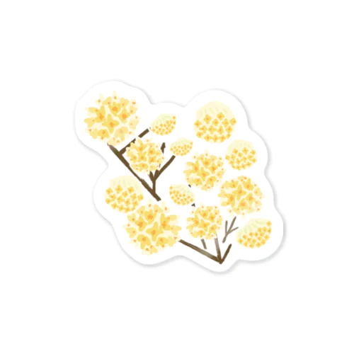 山の植物 -ミツマタ- Sticker