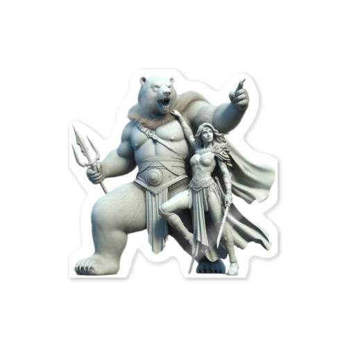 BEARと戦士　B Sticker