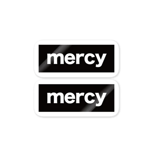 mercy ステッカー① 黒×黒 Sticker