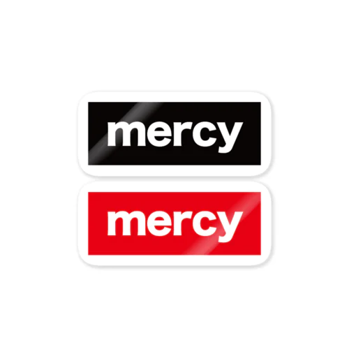 mercy ステッカー① 黒×赤 Sticker