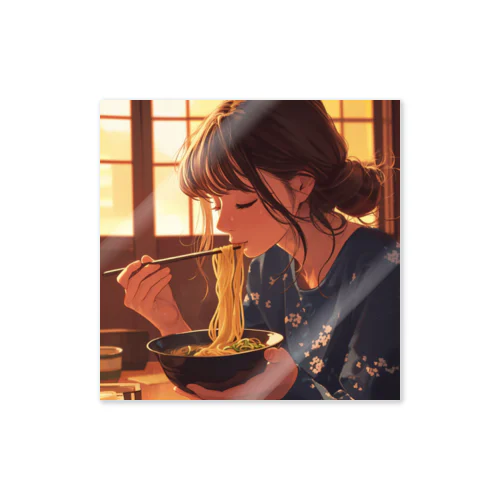 夕暮れ時の和風麺物語 Marsa 106 Sticker