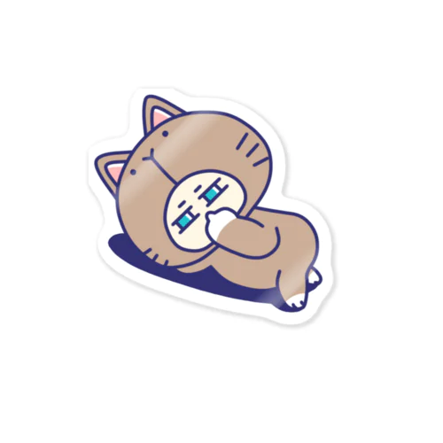 わたくしネコかぶってます●鼻ほじほじ Sticker