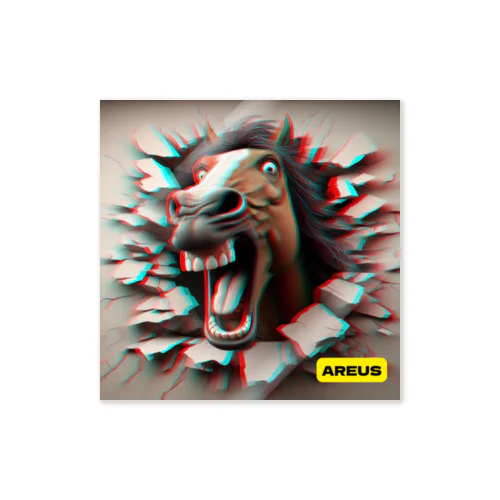 AREUS×3D Horse Sticker