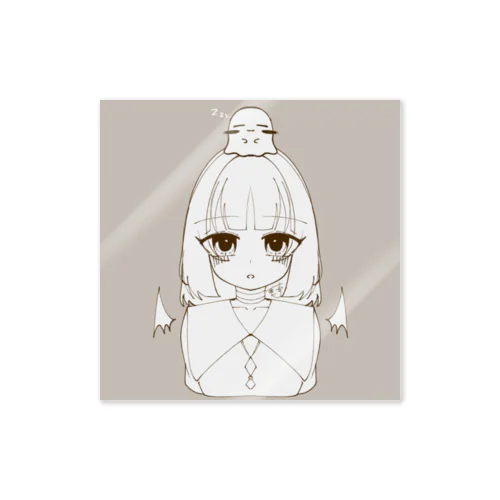 ぷわぷわおばけと吸血鬼の女の子 Sticker