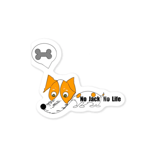 ジャックラッセル　No Jack No Life Sticker