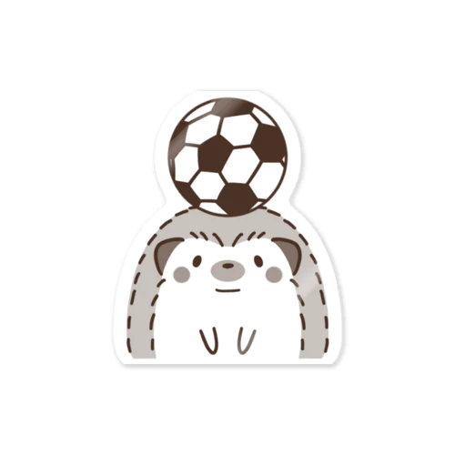 ハリネズミとサッカー Sticker