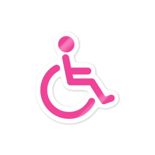 車椅子マーク（ピンク） ステッカー