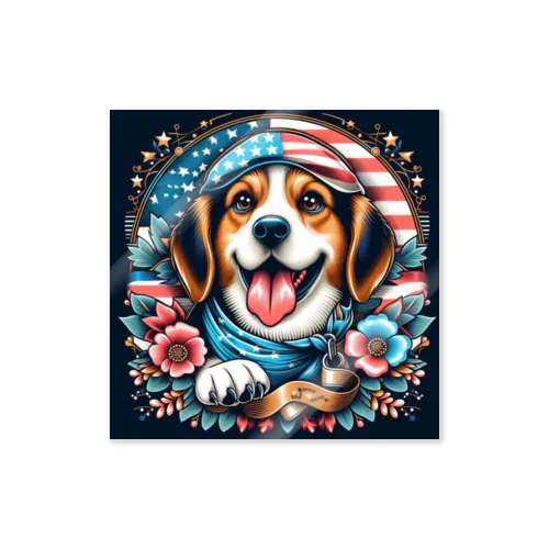 アメリカンな犬 Sticker