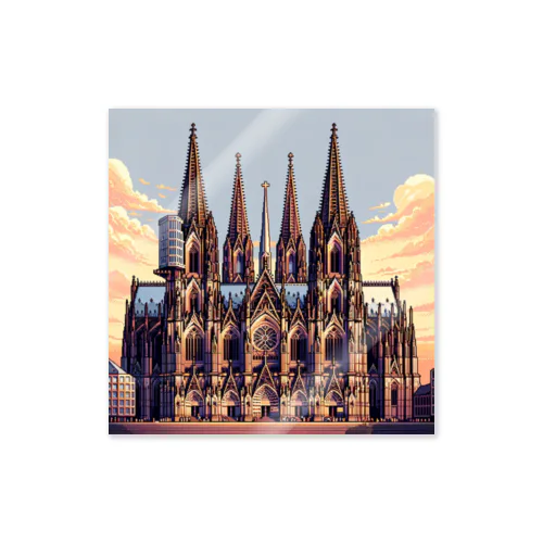 ケルン大聖堂（pixel art） Sticker