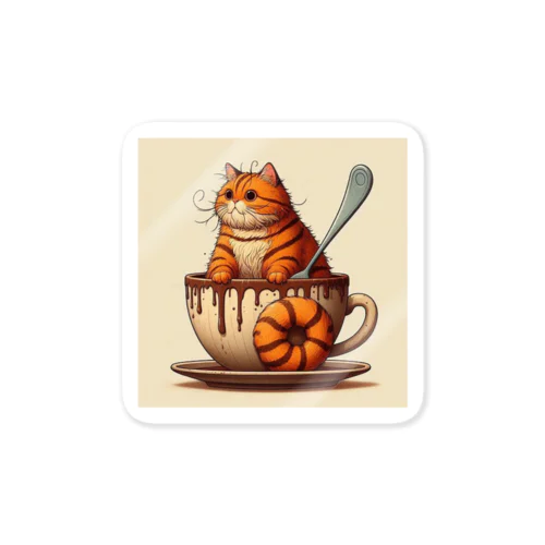 カフェイン猫2 스티커