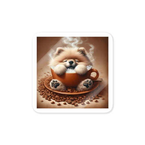 カフェイン犬 Sticker