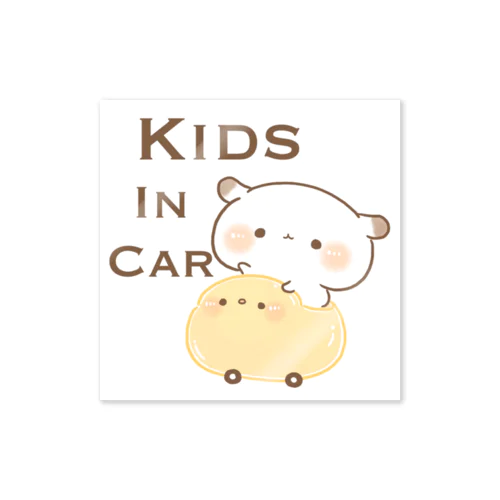 もるちゃんkids in car Sticker