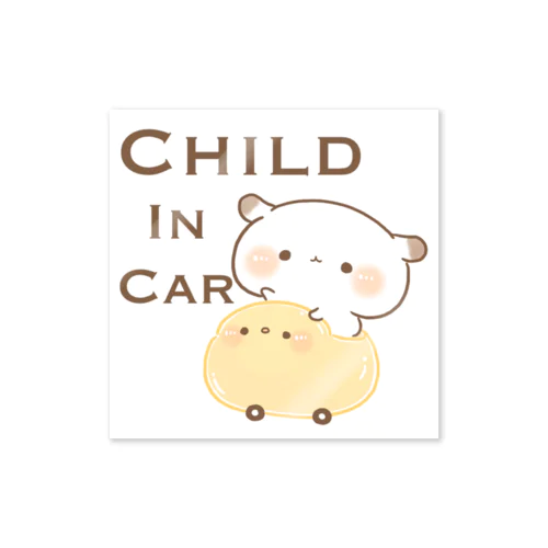 もるちゃんchird in car Sticker