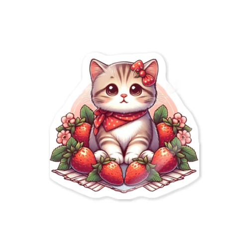 いちごと猫シリーズ Sticker