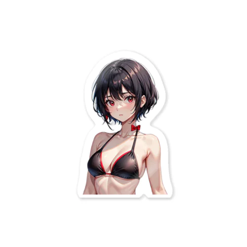 水着少女(赤) Sticker