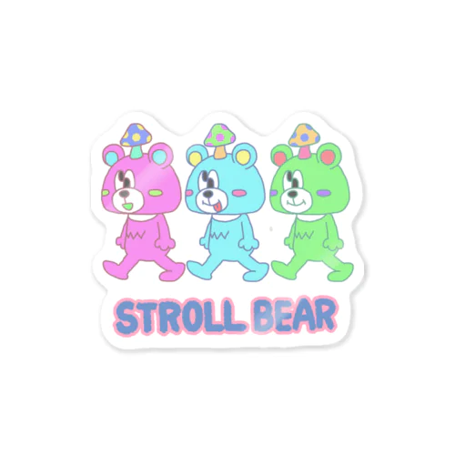 お散歩クマさん Sticker