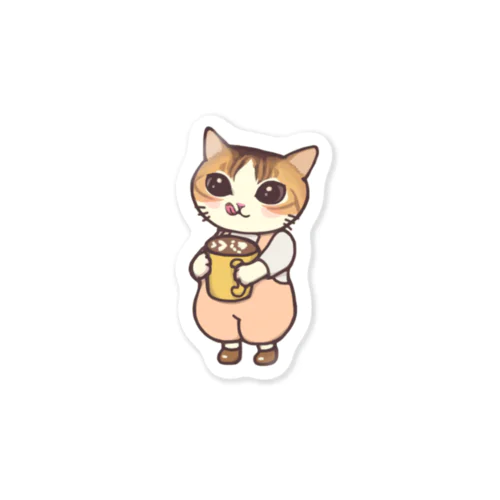 カフェラテ猫 Sticker