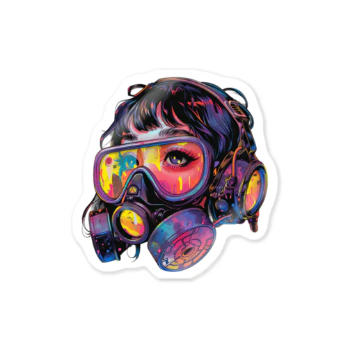 gasmask sticker 03 ステッカー