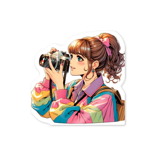 90'sカメラ少女① Sticker