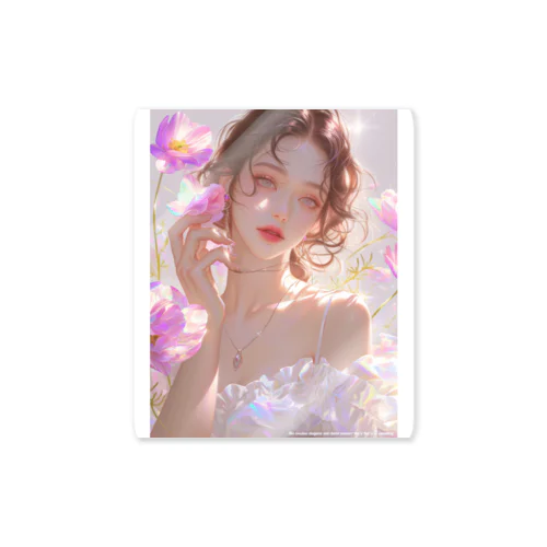 「彼女は上品で魅力的な雰囲気を纏い、気品あふれる振る舞いが魅力的ですsanae2074 Sticker