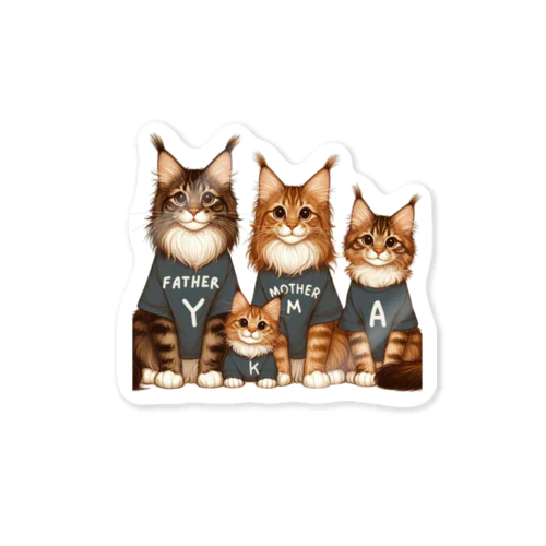 猫の家族 Sticker