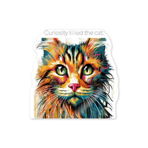  Curiosity killed the cat ステッカー