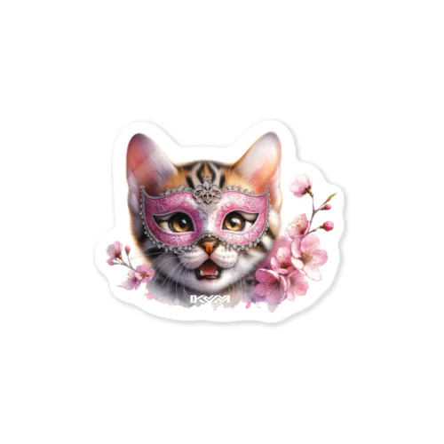 仮面のベンガル (透過/桜) Sticker