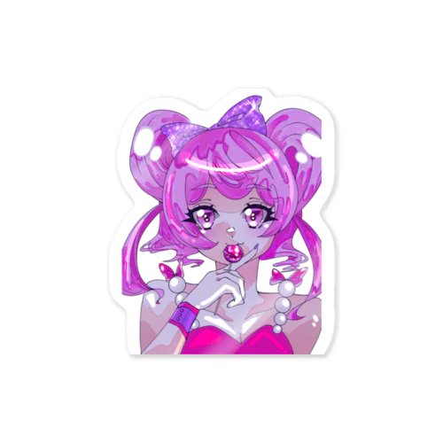 ゆめかわ いちごあめ Sticker