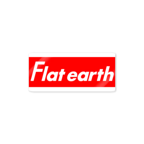 Flatearth Box Logo (RED) フラットアース ボックスロゴ(レッド) Sticker