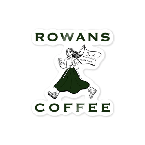 Rowans coffee 3周年 ステッカー