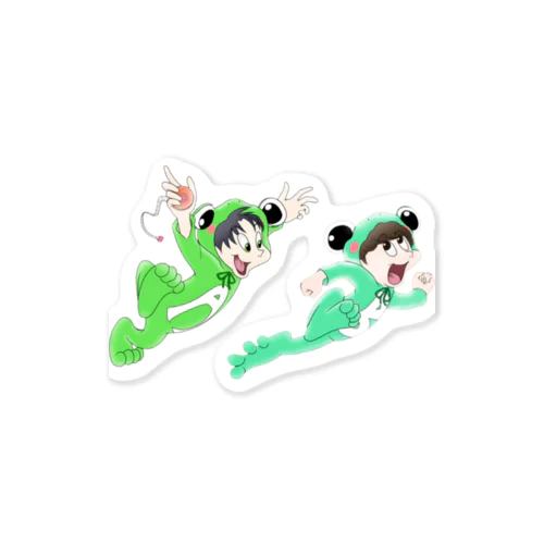 アスカとバンリの蛙化ファンタジー Sticker