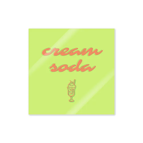 メロンクリームソーダ / creamsoda greenorange【枠なし】 Sticker