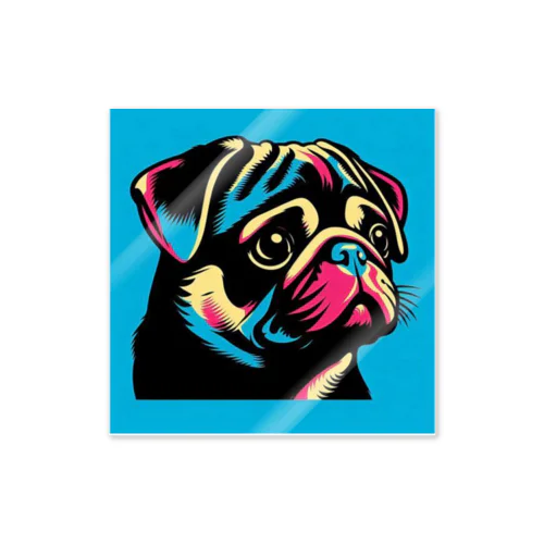 Blue Pug series Sticker