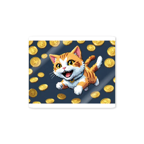 猫に小判 Sticker