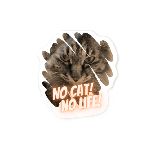 NO CAT! NO LIFE! Sticker