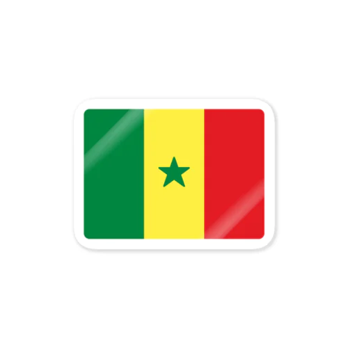 セネガルの国旗 ステッカー