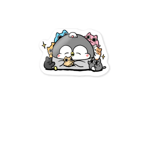 猫に包まれるちゃんぺん Sticker