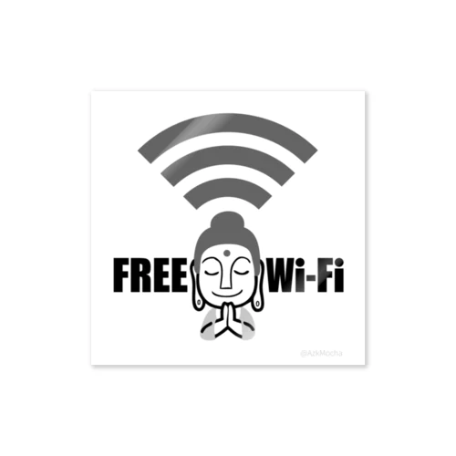 ほとけさまFree Wi-fi ステッカー