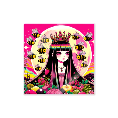 🐝ピンクムーンとミツバチと〈III女帝〉👸🏻 Sticker