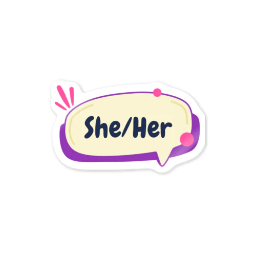 She/Her ステッカー