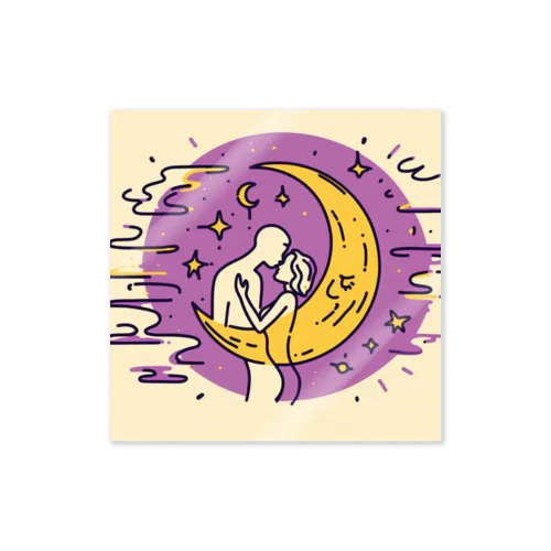 夜のロマンチックな光景！ Sticker