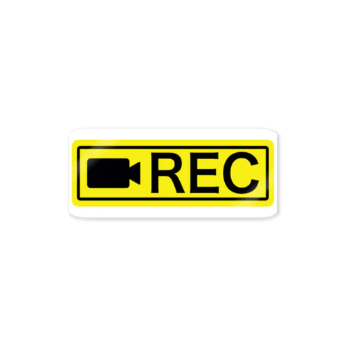 「盗難防止RECステッカー[イエロー]」 ステッカー Sticker