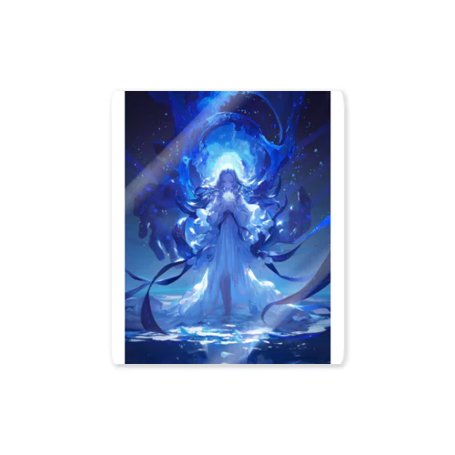 深海のようなブルーサファイアの妖精　BLUE PLUM  691 Sticker