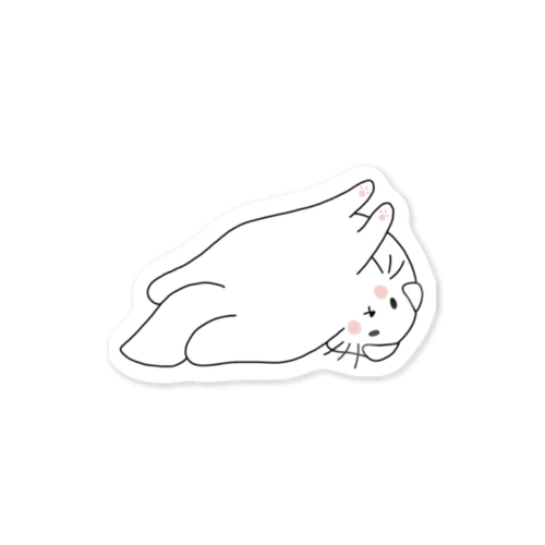 まっしろねここ　ぽんず Sticker