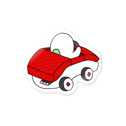 おすしのシャリ生活 まぐろオープンカー Sticker