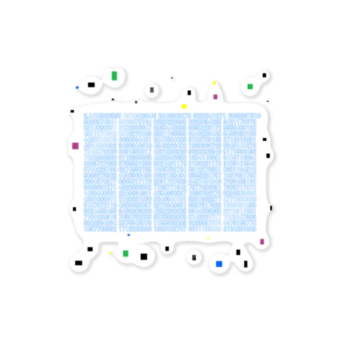 1000桁の円周率 ステッカー